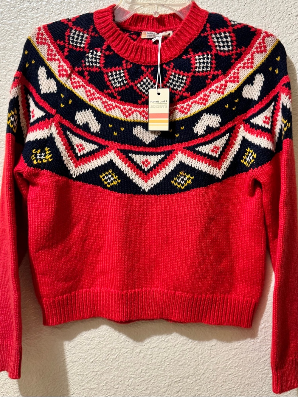 Marine Layer Archive Alpine Sweater NWT Fair Isle Crewneck Sweater XS